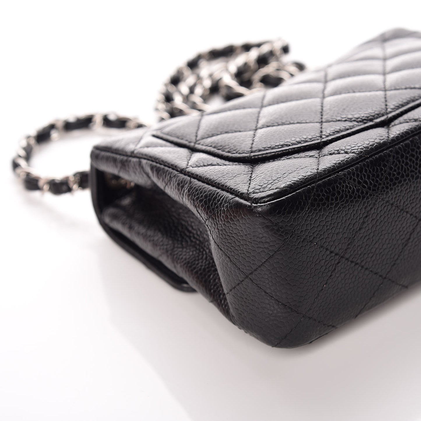 Caviar Quilted Mini Square Flap Black