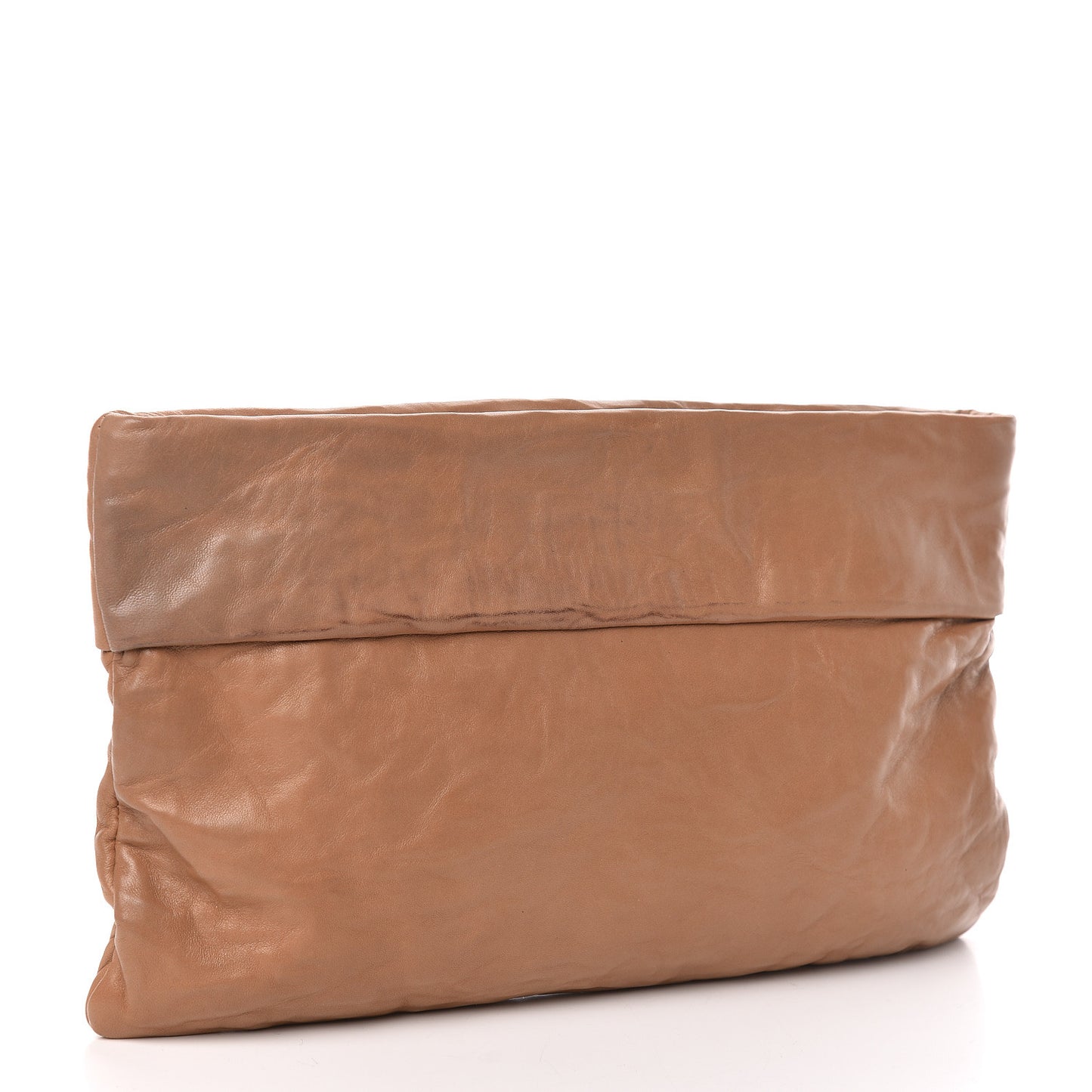 Nappa Zip Clutch Cannella