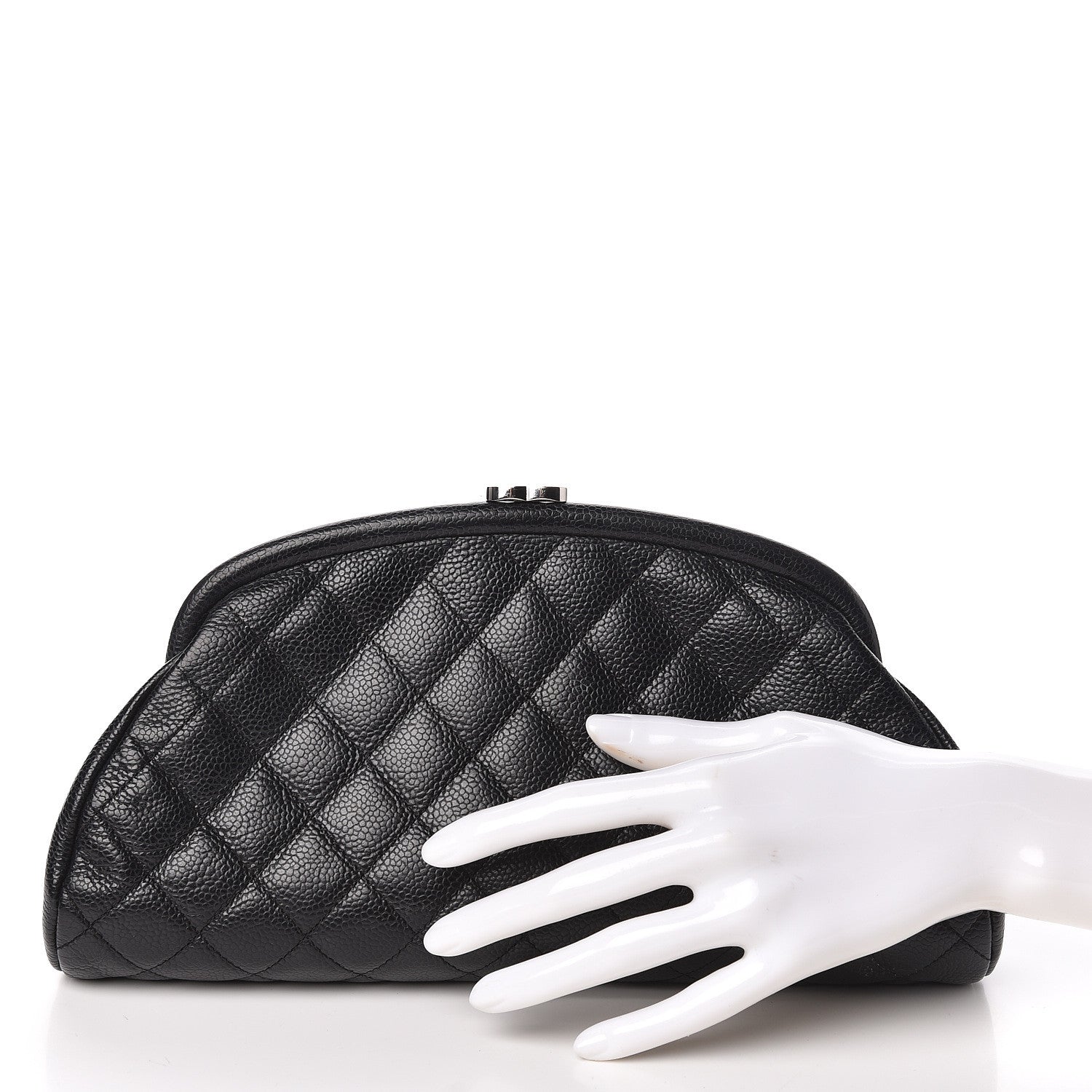 Chanel Caviar Quilted Timeless Clutch Black 2 of 9