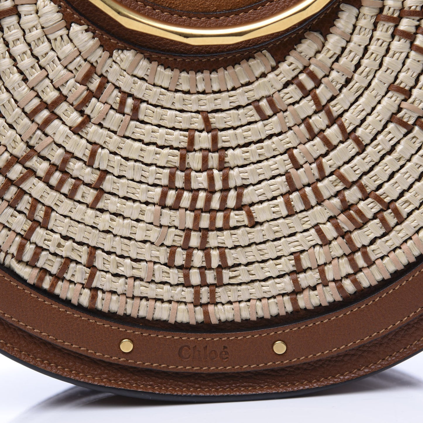 Calfskin Suede Raffia Medium Pixie Bag Caramel