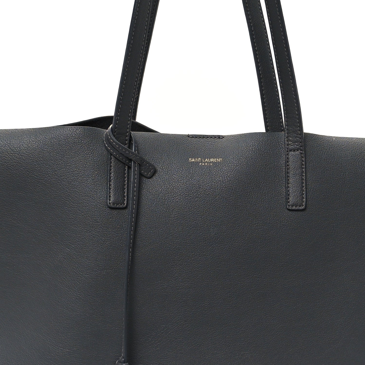 Saint Laurent Calfskin Large Shopping Tote Storm 7 of 12