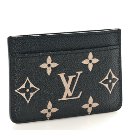 Louis Vuitton Empreinte Monogram Giant Card Holder Black Beige 3 of 8