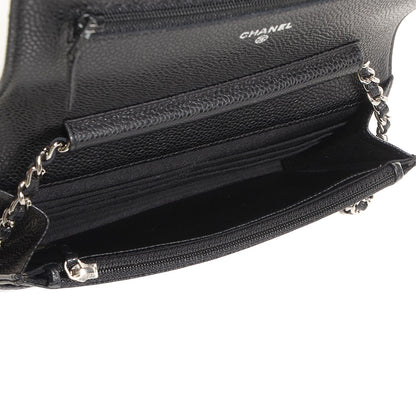 Chanel Caviar Quilted Wallet On Chain WOC Black 5 of 8