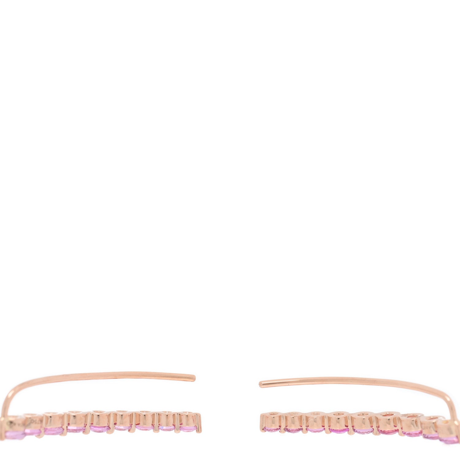 Anita Ko 18K Rose Gold Pink Sapphire Floating Earrings 3 of 4