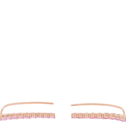 Anita Ko 18K Rose Gold Pink Sapphire Floating Earrings 3 of 4
