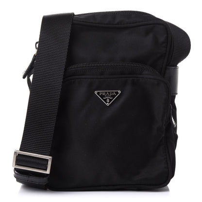 Prada Nylon Flat Messenger Bag Black 1 of 9