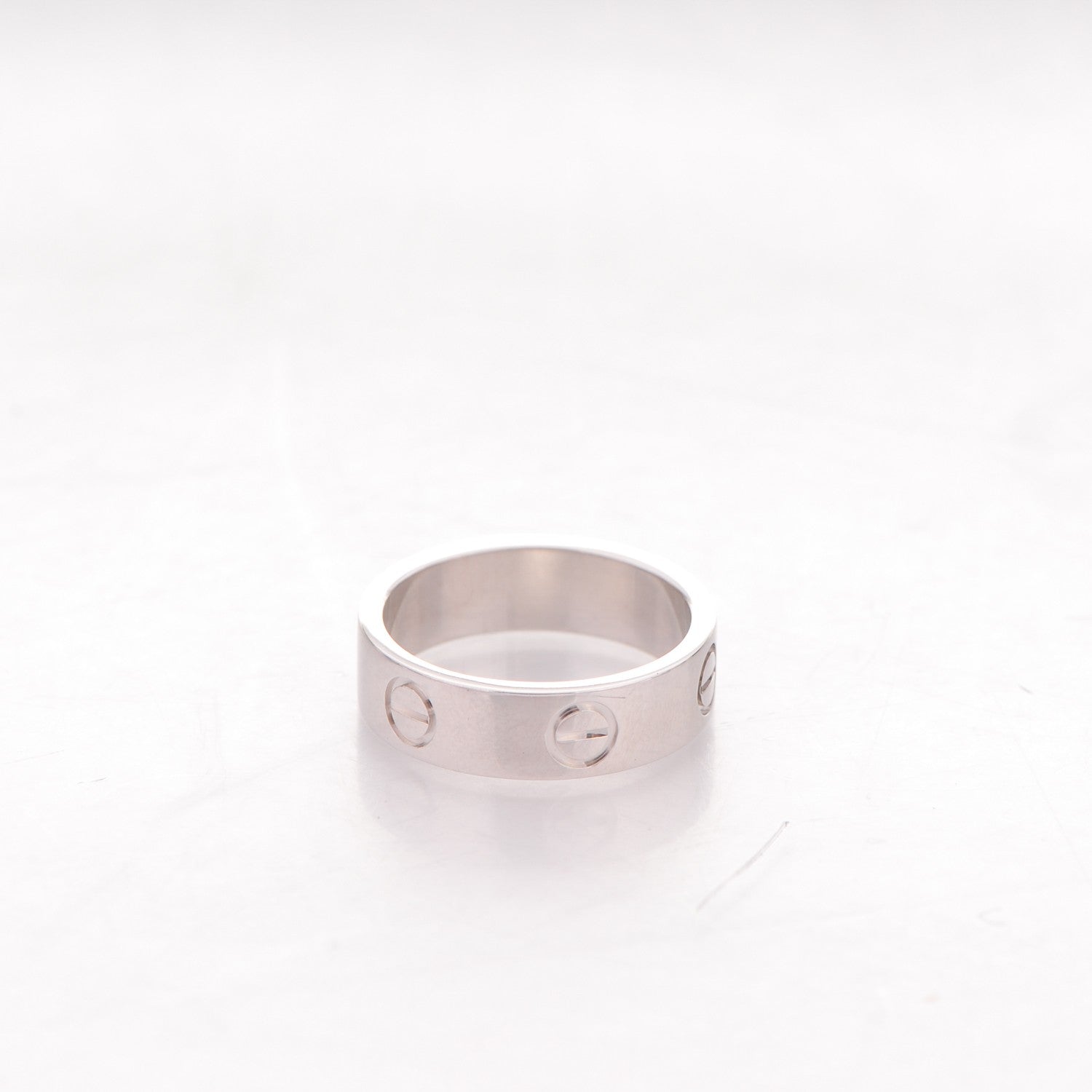 Cartier 18K White Gold 5.5mm LOVE Ring 52 6 3 of 4