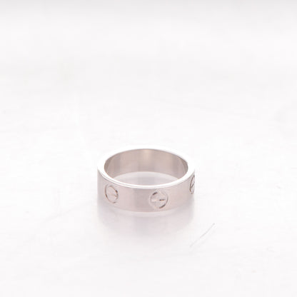 Cartier 18K White Gold 5.5mm LOVE Ring 52 6 3 of 4