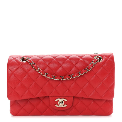 Chanel Caviar Quilted Medium Double Flap Dark Red 1 of 8