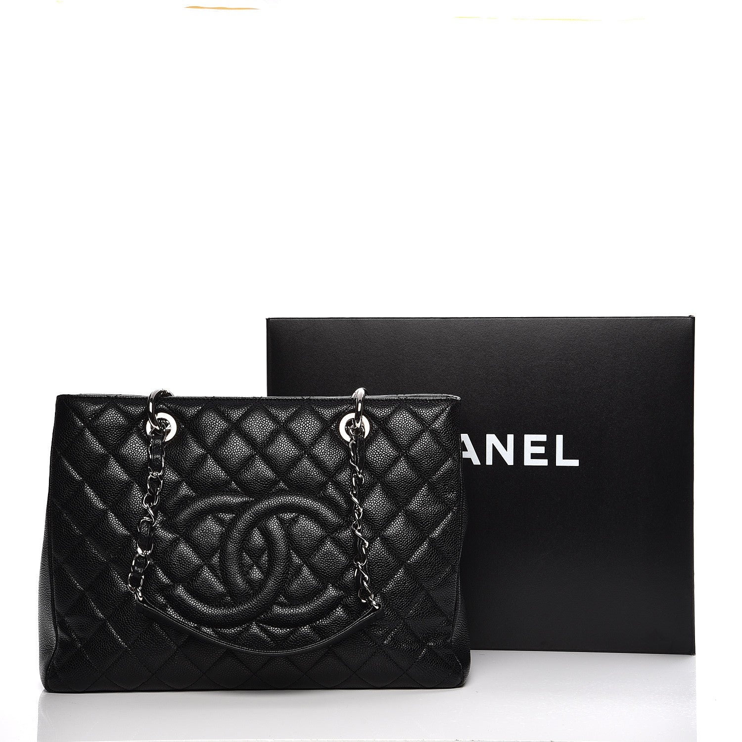 Chanel Caviar Quilted Grand Shopping Tote GST Black 8 of 15