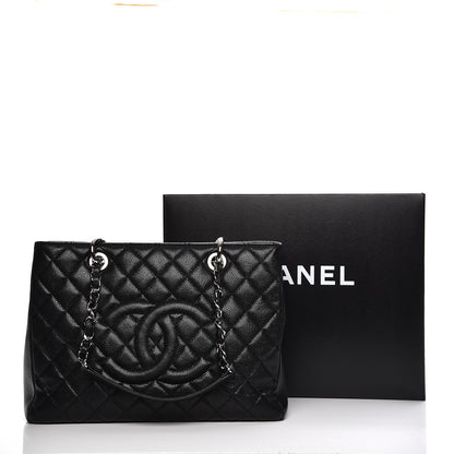 Chanel Caviar Quilted Grand Shopping Tote GST Black 8 of 15