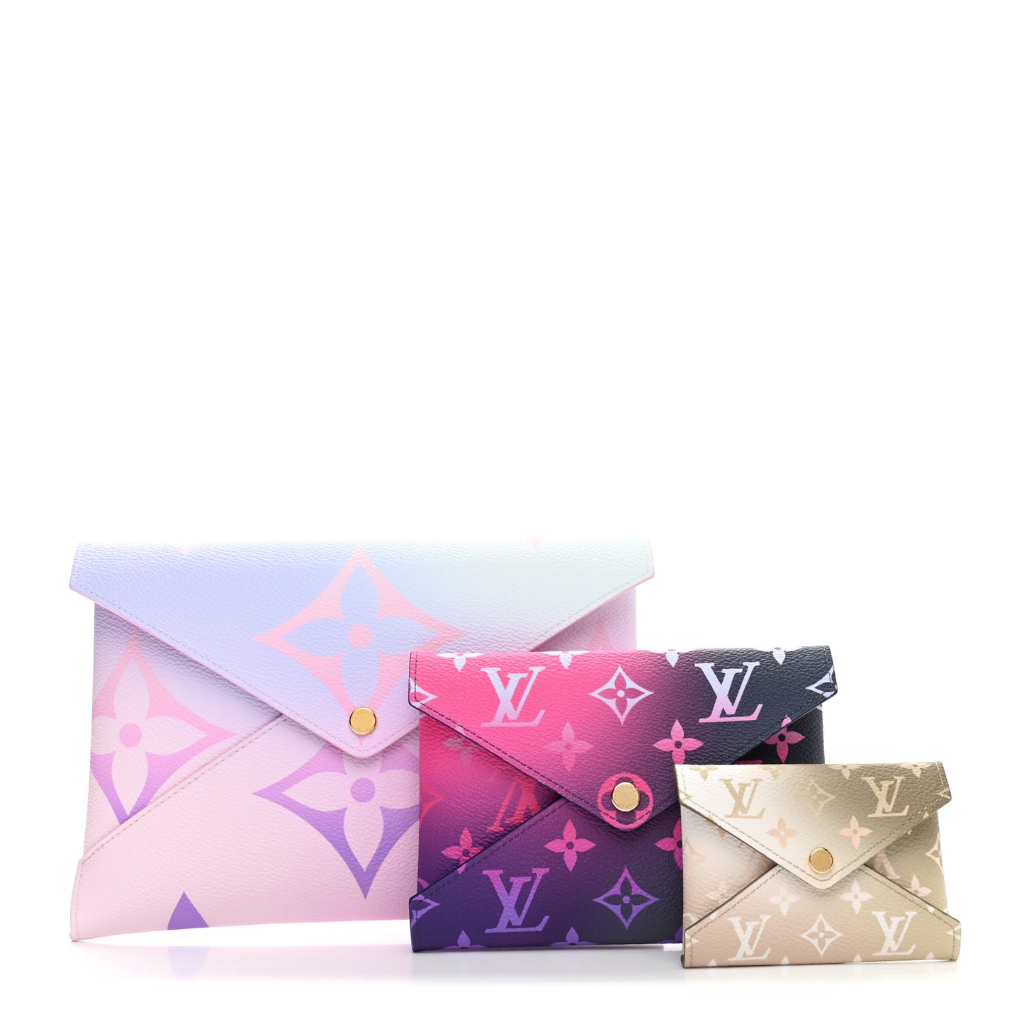 Monogram Giant Spring in the City Kirigami Pochette Set Sunrise Pastel Midnight Fuchsia Sunset Kaki