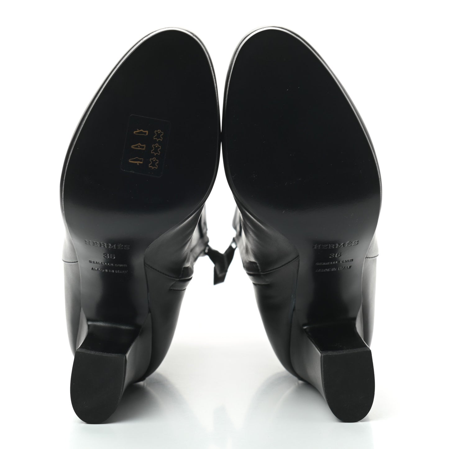 Calfskin Joueuse Ankle Boots 36 Black