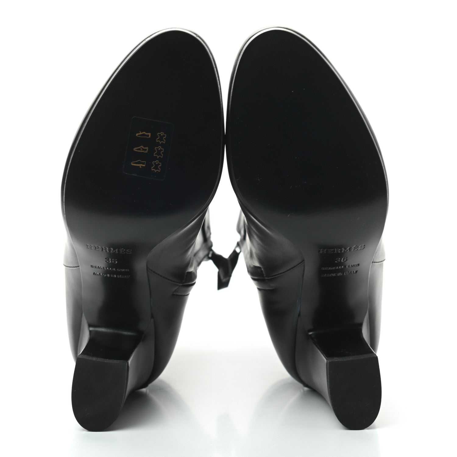 Hermes Calfskin Joueuse Ankle Boots 36 Black 5 of 6