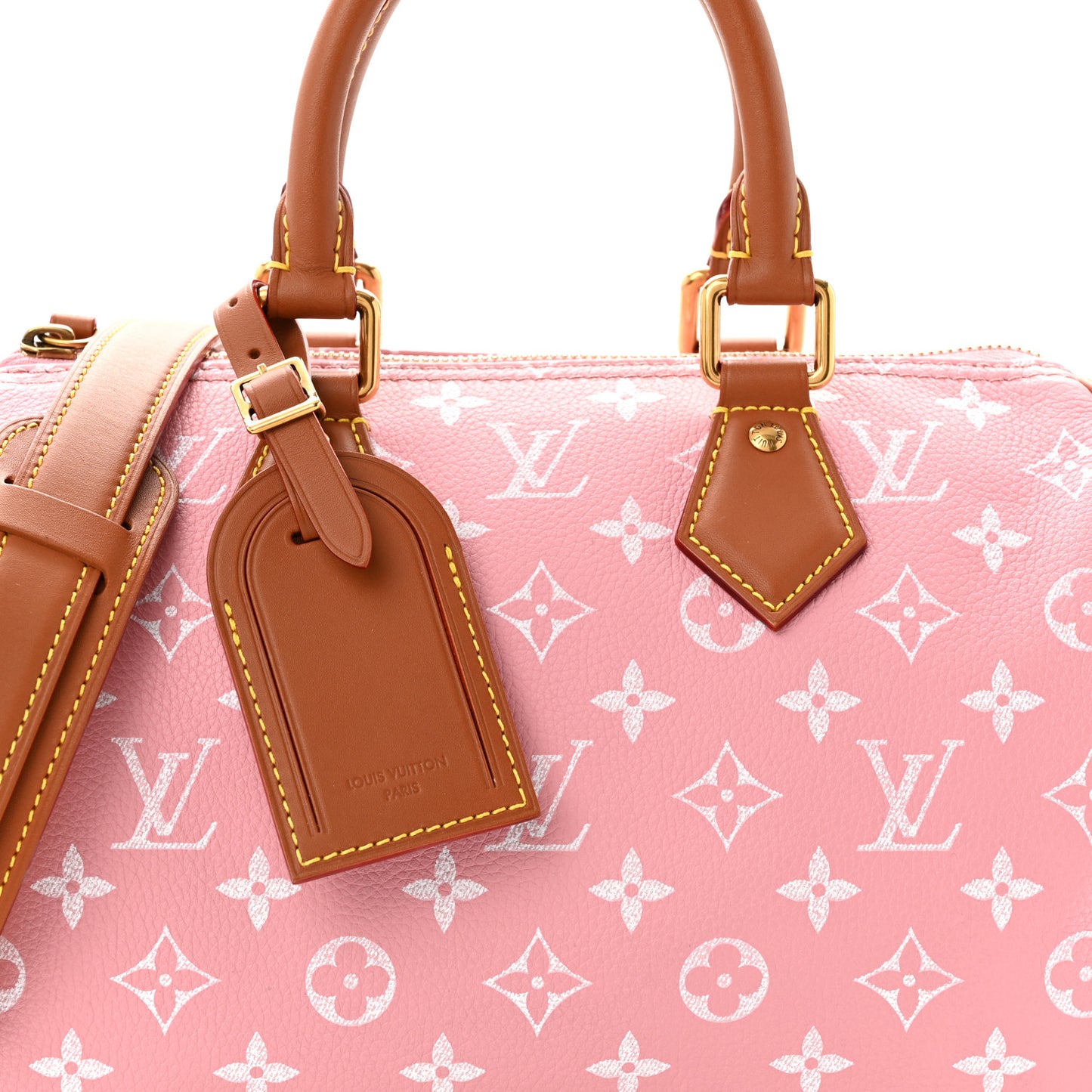 Calfskin Monogram Speedy P9 Bandouliere 25 Pink Sakura
