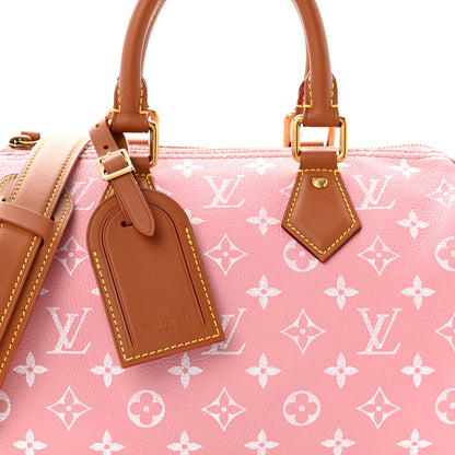 Louis Vuitton Calfskin Monogram Speedy P9 Bandouliere 25 Pink Sakura 9 of 11
