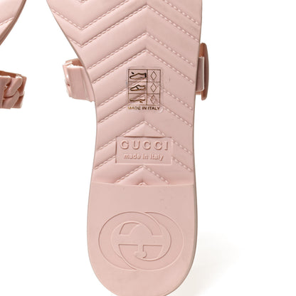 Gucci Rubber Womens Slide Sandals 37 Perfect Pink 8 of 10