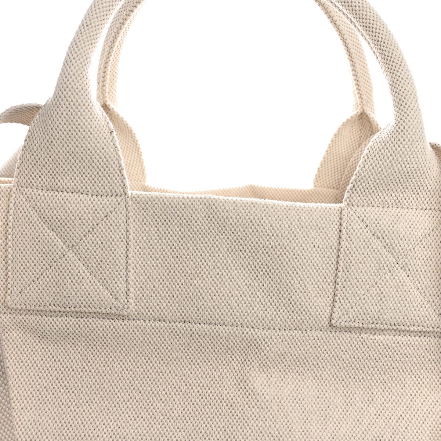 Canvas Logo Embossed Ophidia Tote Beige