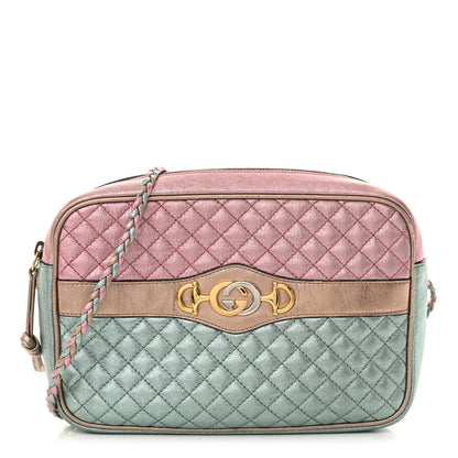 Gucci Laminated Nappa Trapuntata Small Zumi Shoulder Bag Rosa 1 of 12