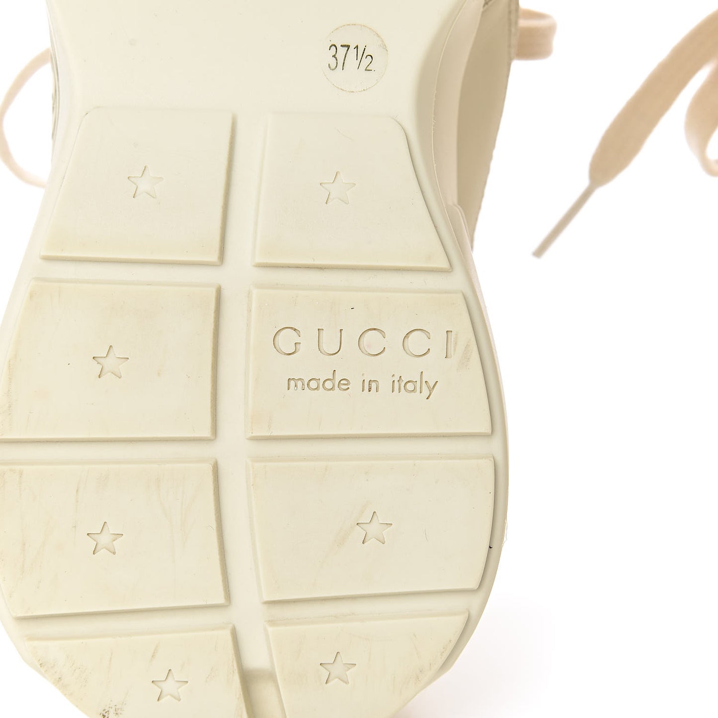 Calfskin Logo Womens Rhyton Sneakers 37.5 Ivory