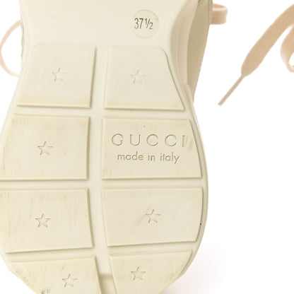 Gucci Calfskin Logo Womens Rhyton Sneakers 37.5 Ivory 8 of 13