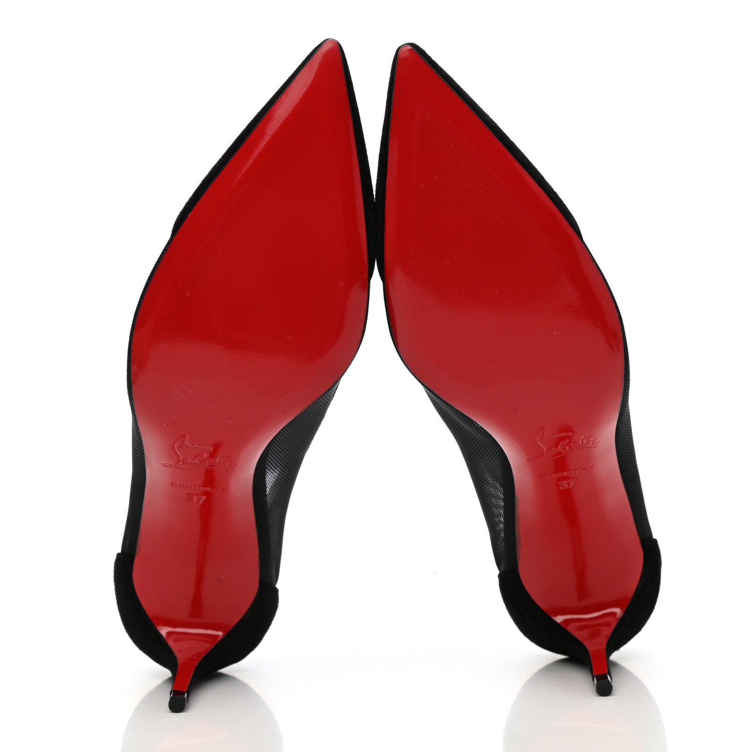 Christian Louboutin Veau Velours Rete Galativi 70 Pumps 37 Black 6 of 9