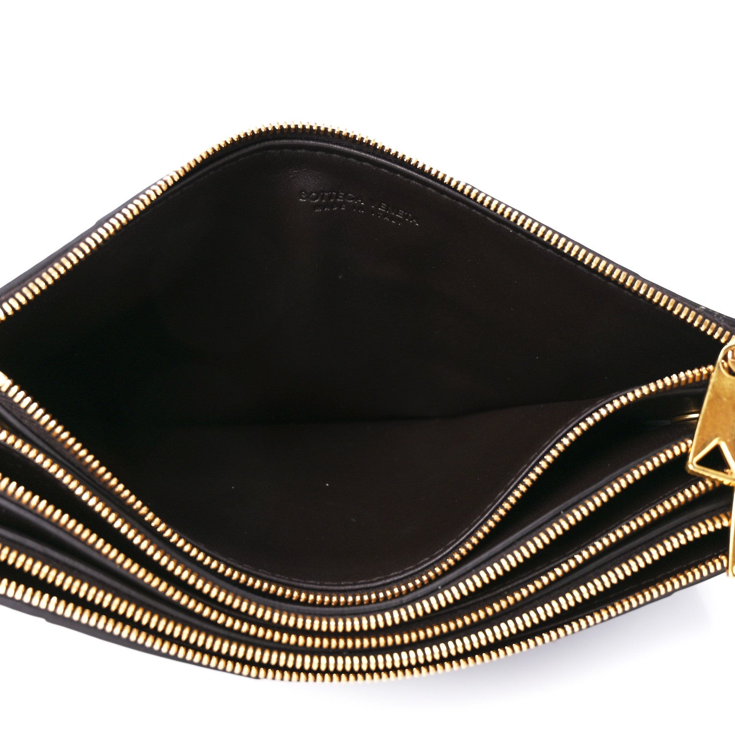 Bottega Veneta Nappa Maxi Intrecciato Triple Zip Clutch Fondant 6 of 12