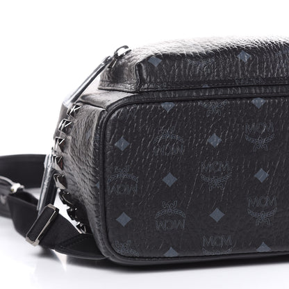 MCM Visetos Small Side Stud Stark Backpack Black 6 of 11