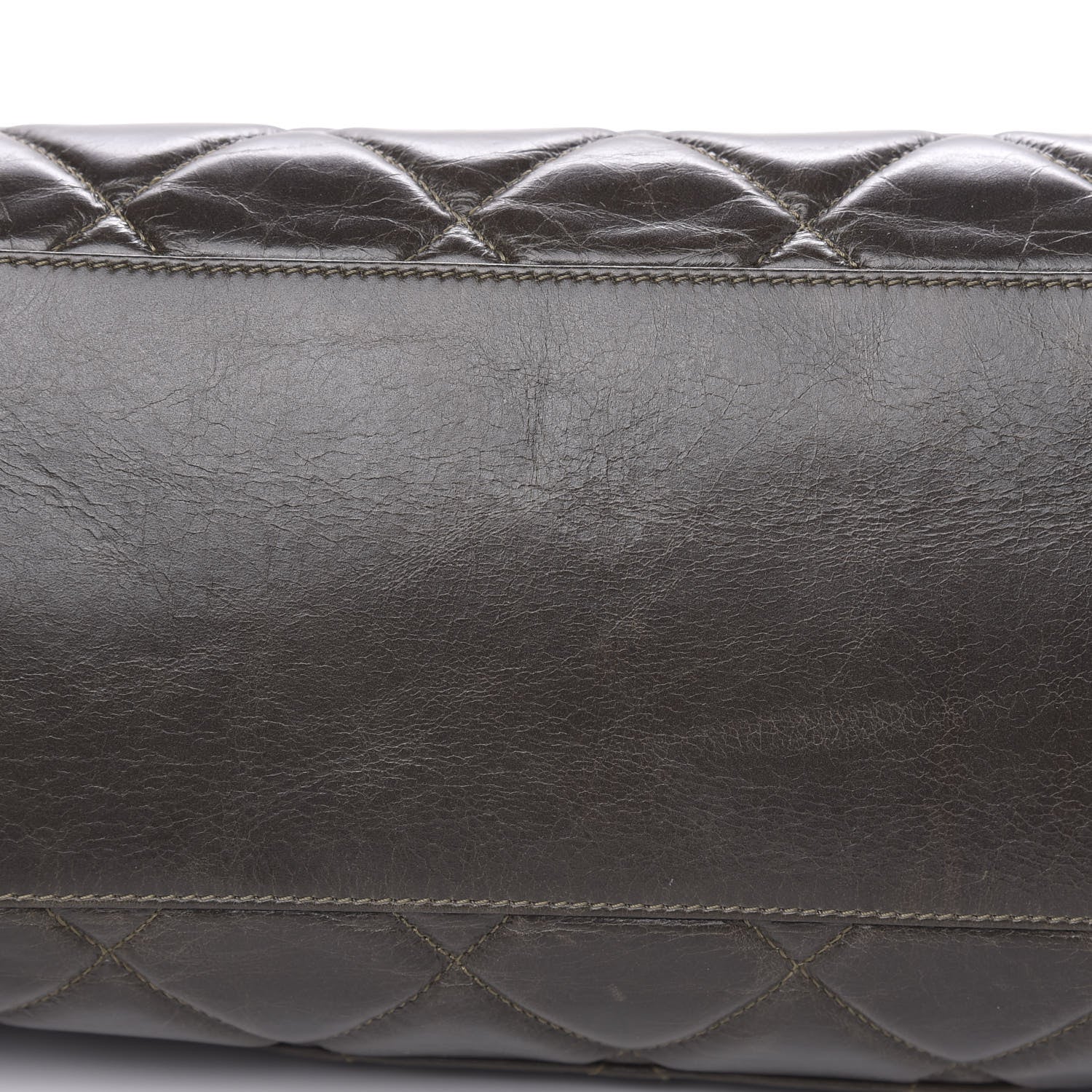 Chanel Glazed Calfskin Boy Satchel Flap Dark Grey 10 of 16