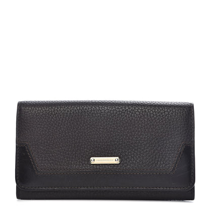 Burberry Grain Calfskin Continental Wallet Black 1 of 11