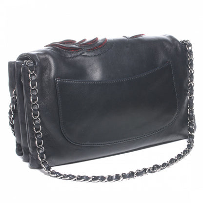 Chanel Lambskin Tweed Large Camellia Petals Flap Black 3 of 9