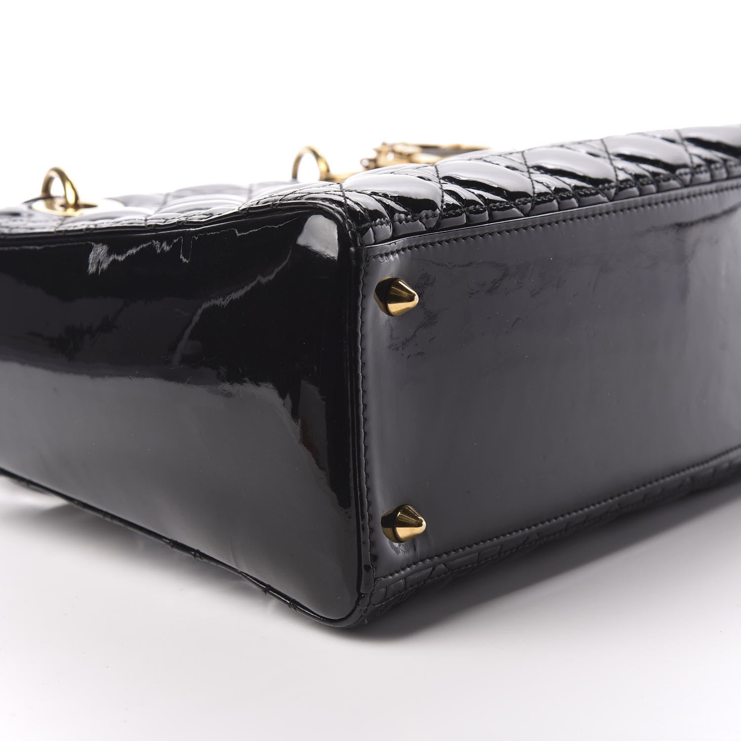 Christian Dior Patent Cannage Medium Lady Dior Black 5 of 8