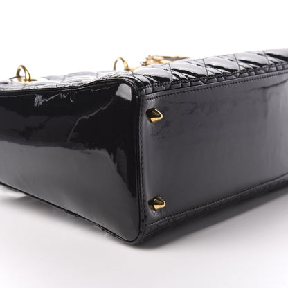 Christian Dior Patent Cannage Medium Lady Dior Black 5 of 8