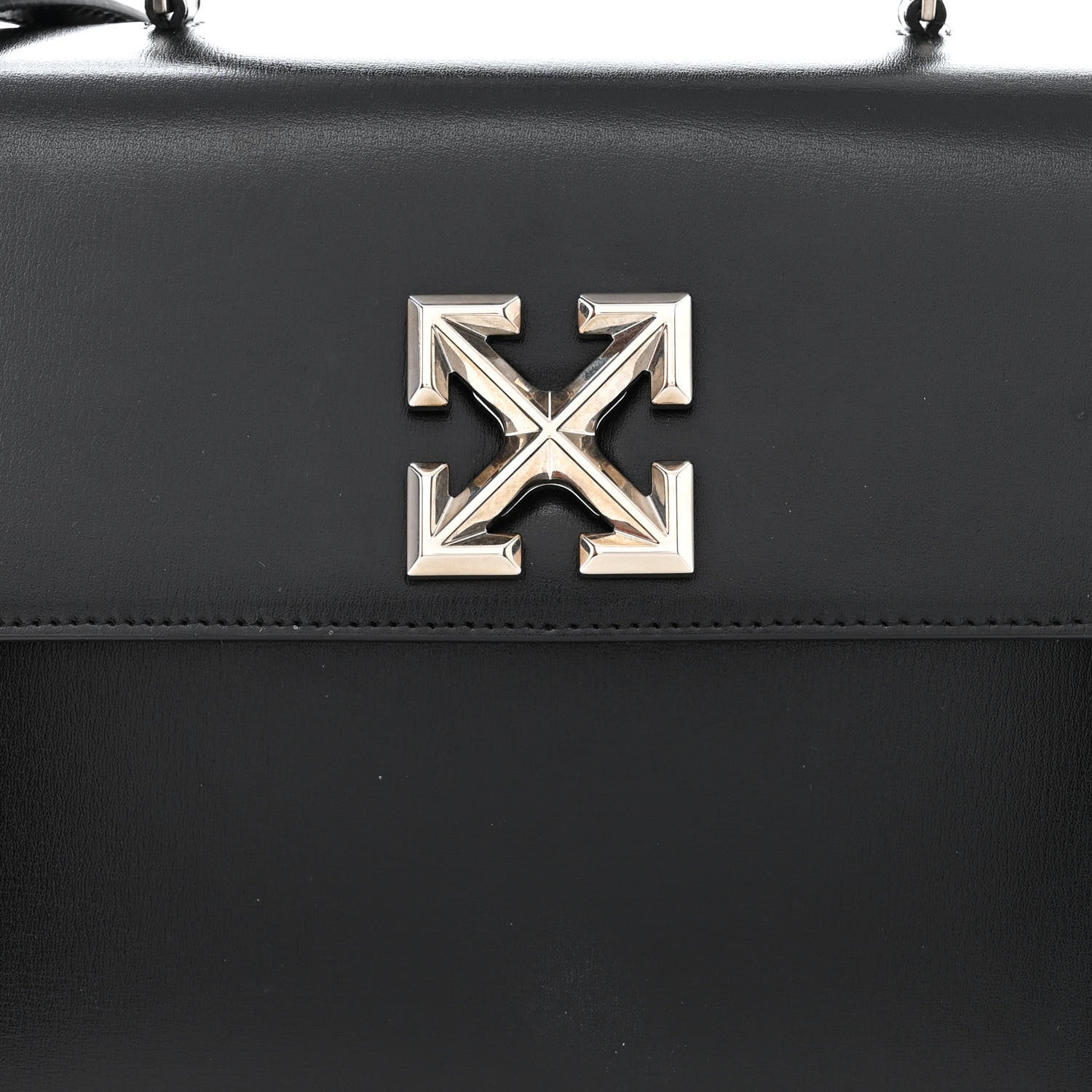 Off-White Calfskin 2.8 Jitney Bag Black 9 of 10