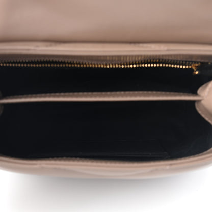 Saint Laurent Calfskin Y Quilted Monogram Toy Loulou Crossbody Bag Dark Beige 5 of 8
