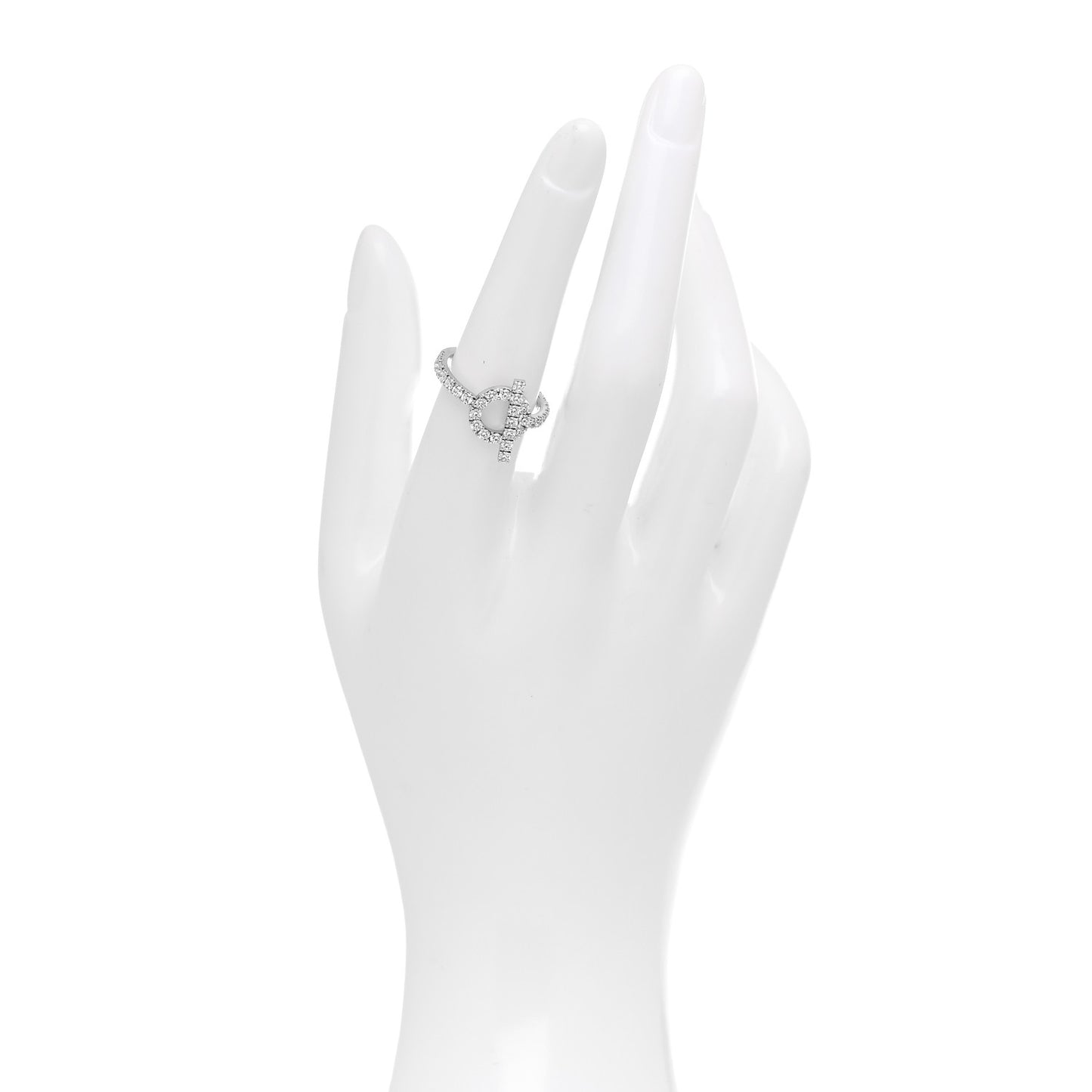 18K White Gold Diamond Finesse Ring 53 6.25