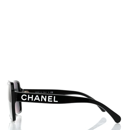 Chanel Acetate Square Sunglasses 5408 Black 3 of 9