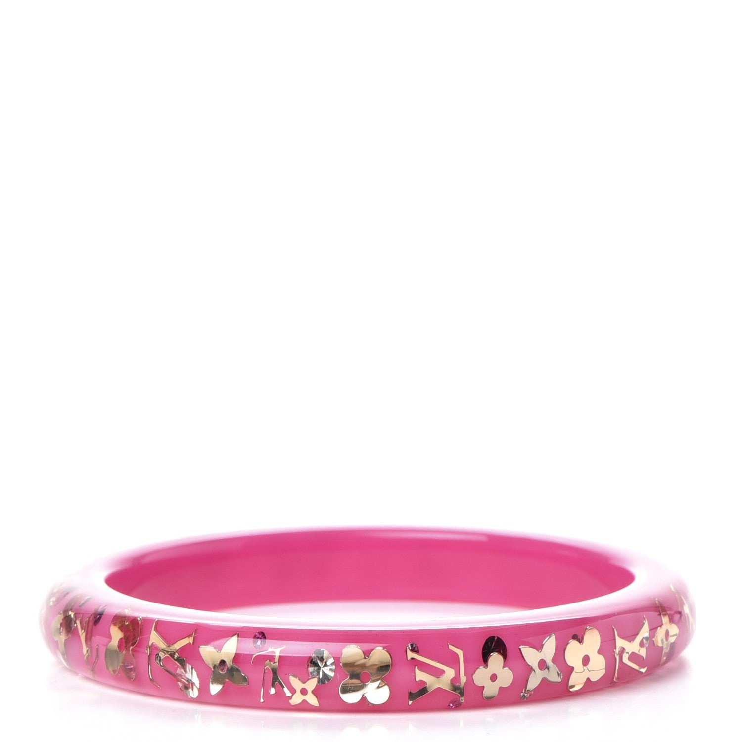 Louis Vuitton Resin Swarovski Medium Inclusion Bracelet PM Rose Pop 3 of 3