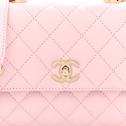 Chanel Caviar Quilted Mini Coco Handle Flap Light Pink 8 of 11