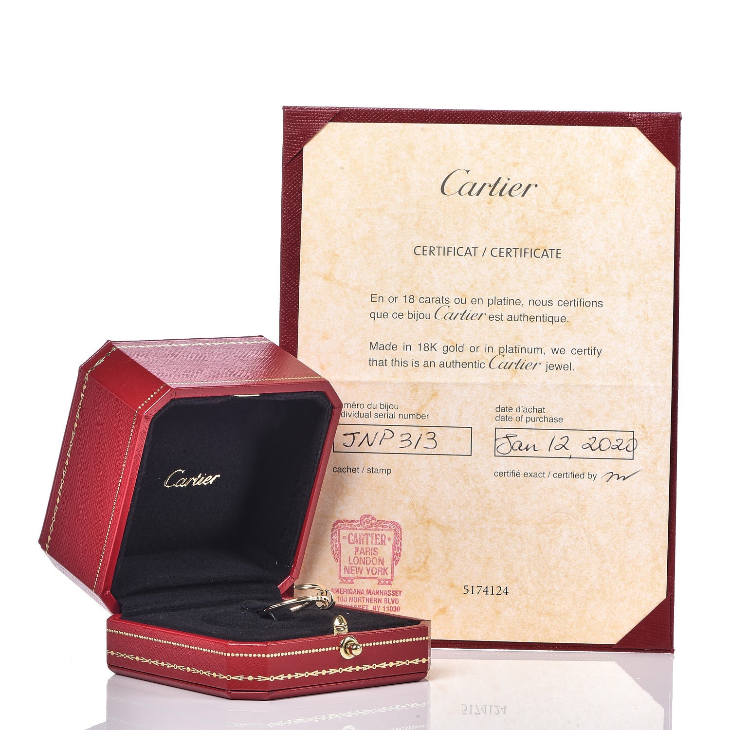 Cartier 18K Yellow Gold Small Juste Un Clou Ring 53 6.25 5 of 5
