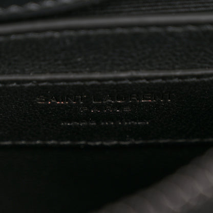 Saint Laurent Calfskin Y Quilted Monogram Monochrome Small Loulou Chain Satchel Black 6 of 11