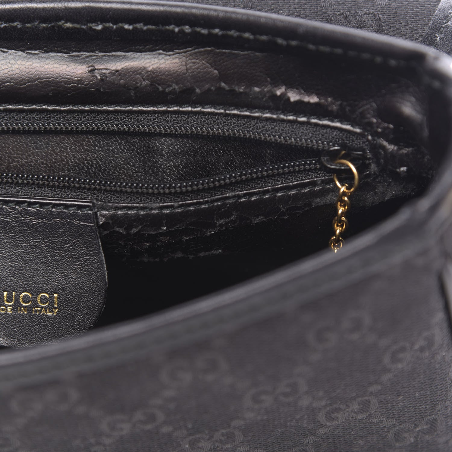 Gucci Monogram Shoulder Bag Black 12 of 15
