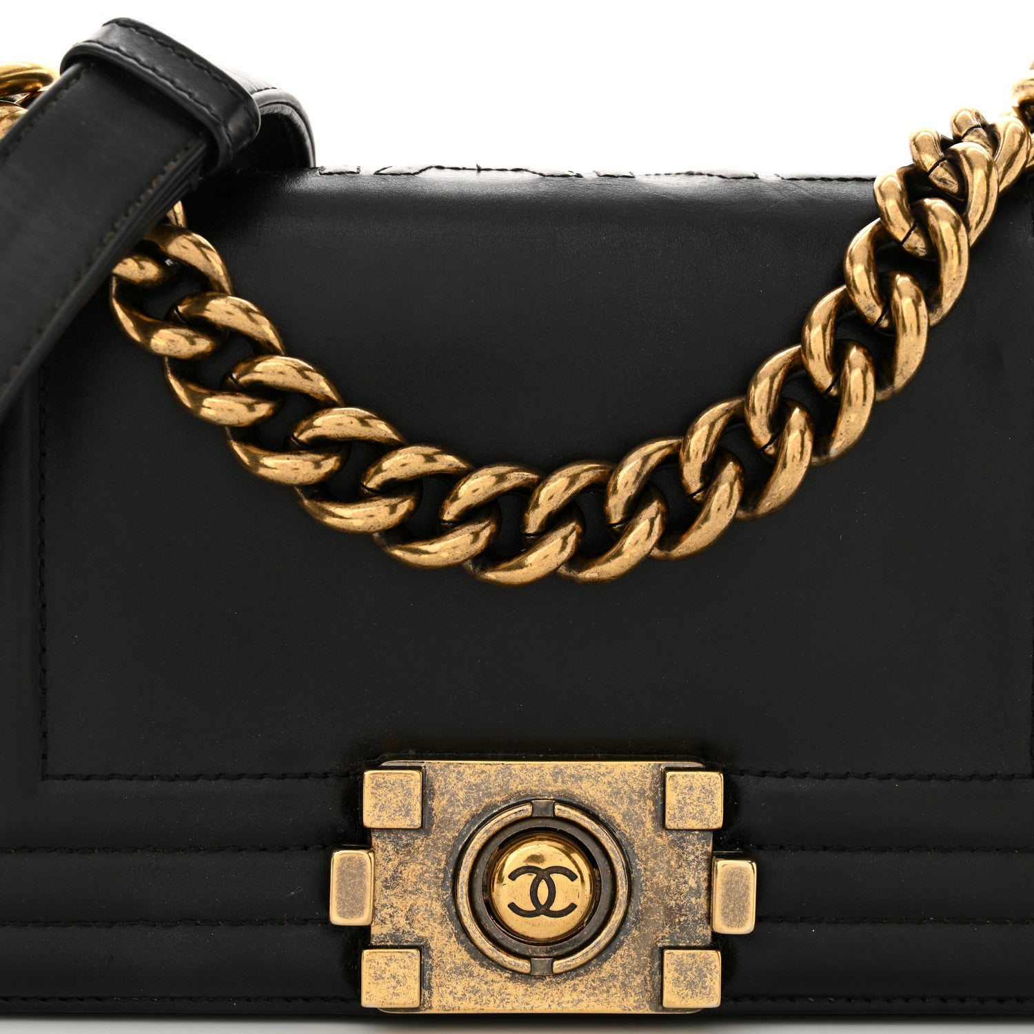 Chanel Glazed Calfskin Small Boy Flap Black 8 of 16
