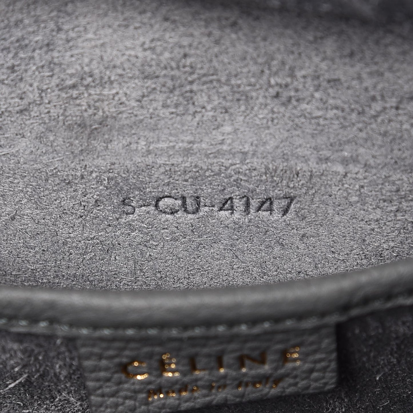 Drummed Calfskin Nano Luggage Kohl