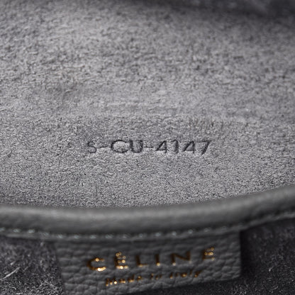 Celine Drummed Calfskin Nano Luggage Kohl 8 of 9