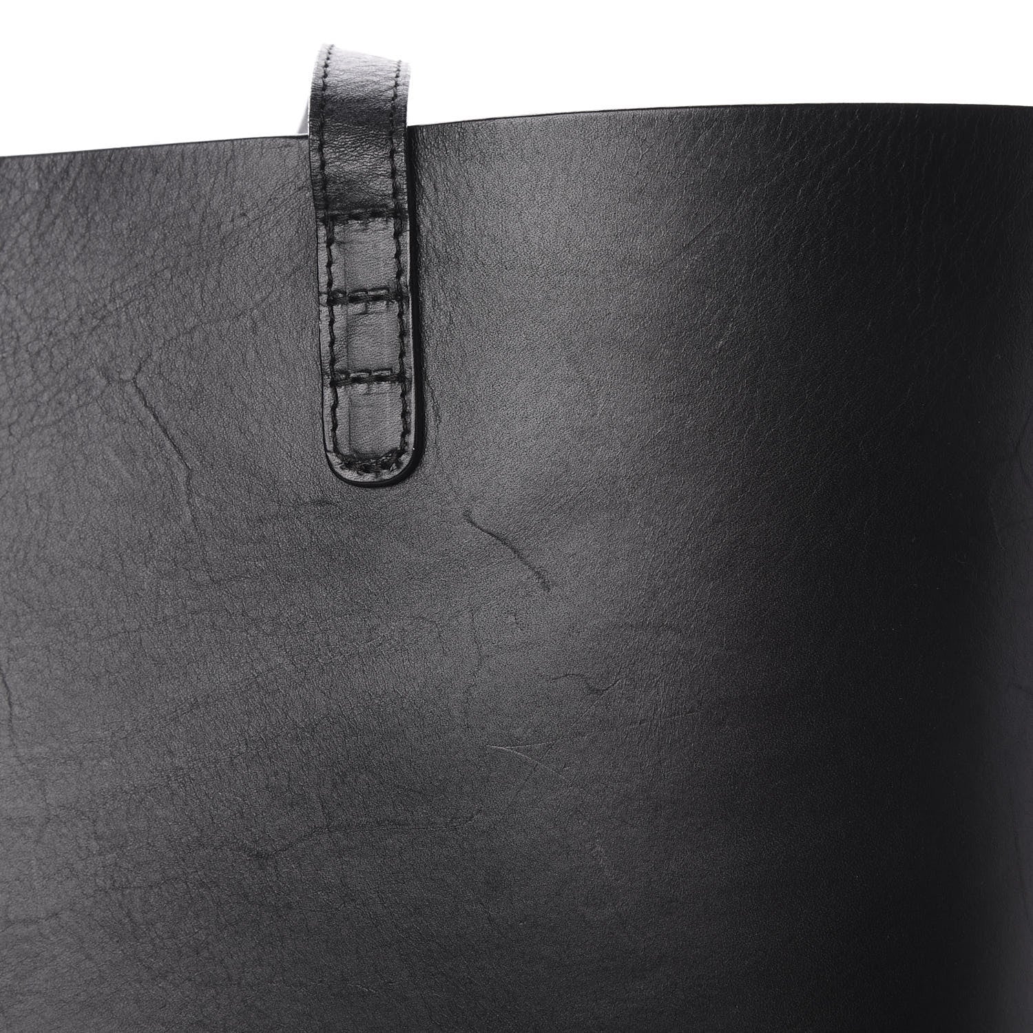 Mansur Gavriel Smooth Calfskin Large Shopping Tote Black Argento 16 of 17