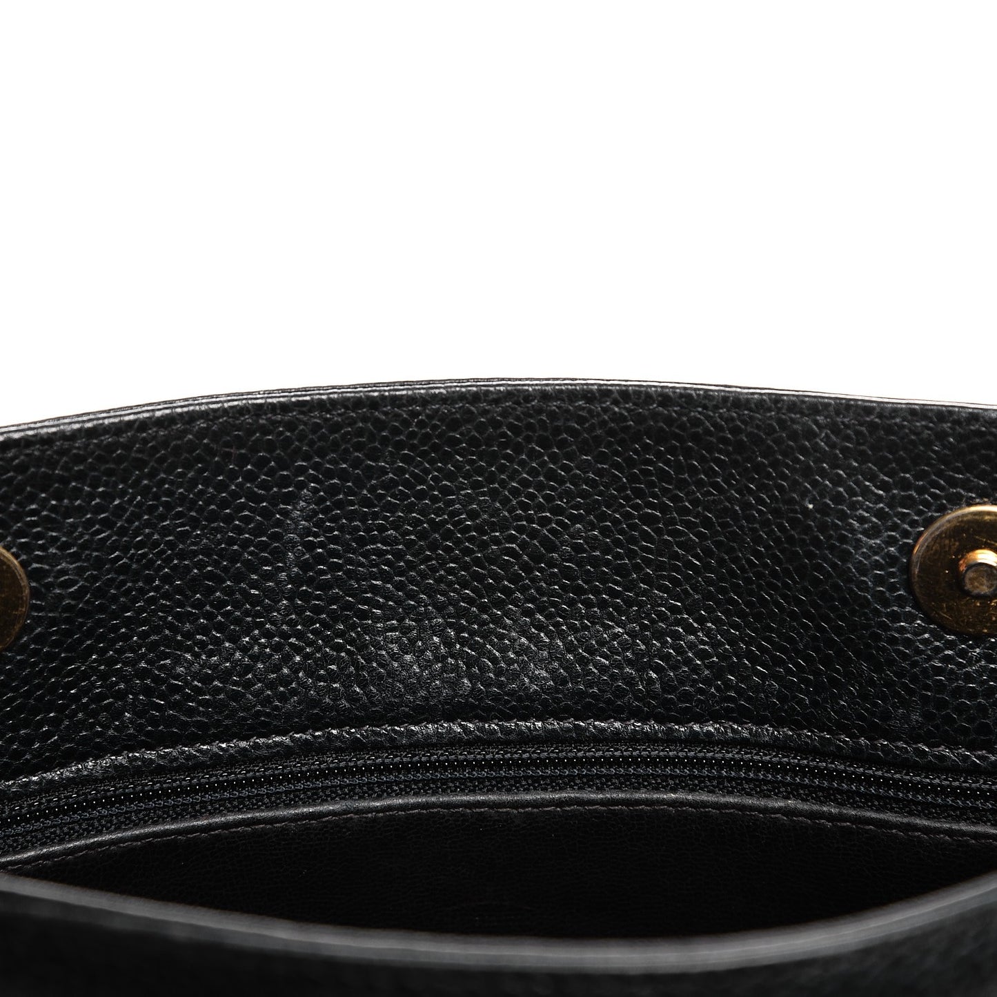 Caviar Flap Shoulder Bag Navy