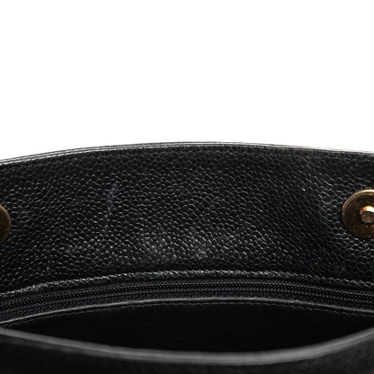 Chanel Caviar Flap Shoulder Bag Navy 12 of 22