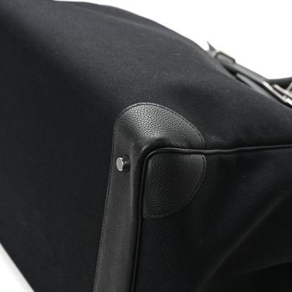 Hermes Togo Toile HAC Travel Birkin 40 Black 9 of 12