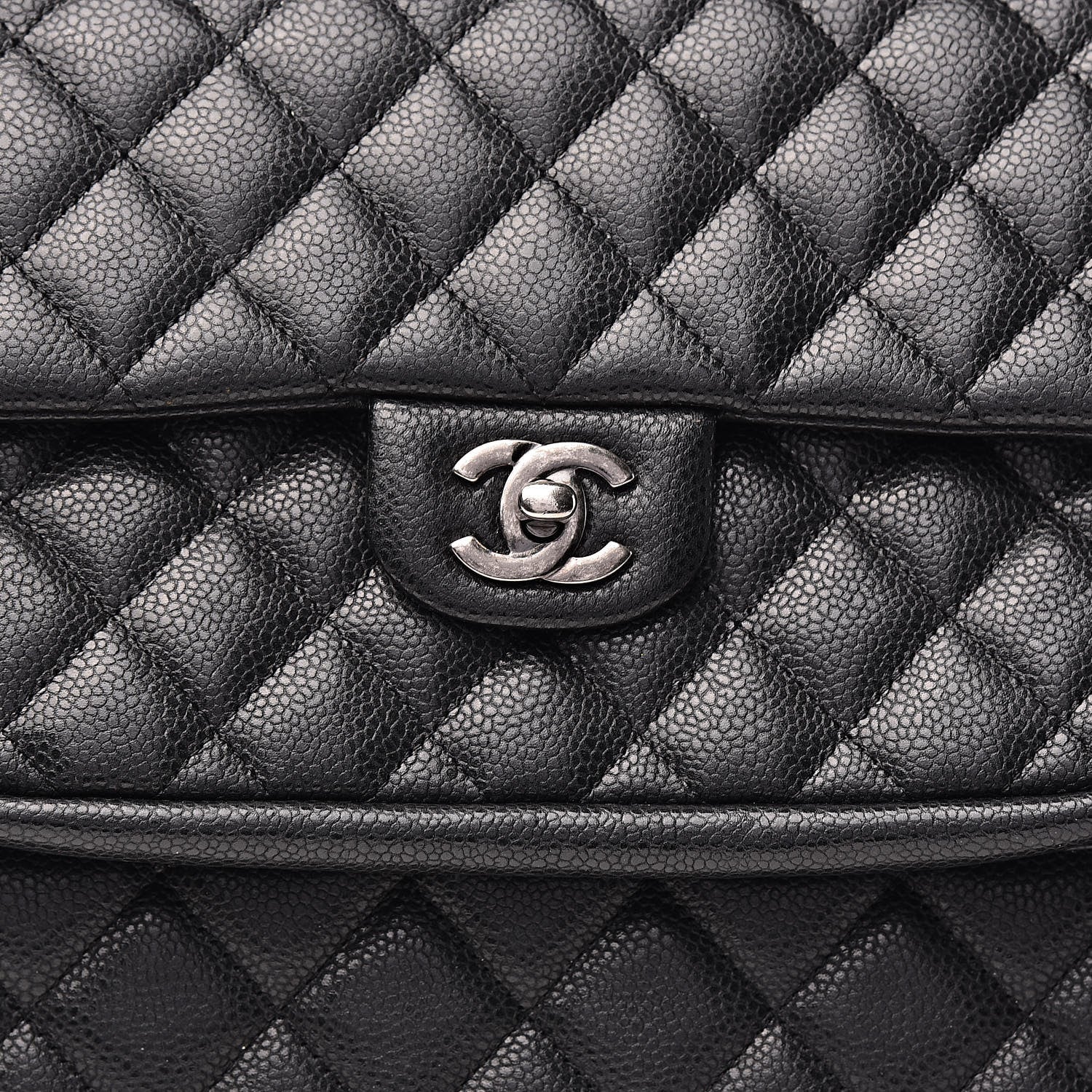 Chanel Caviar Quilted Flap Tote Dark Grey 10 of 11